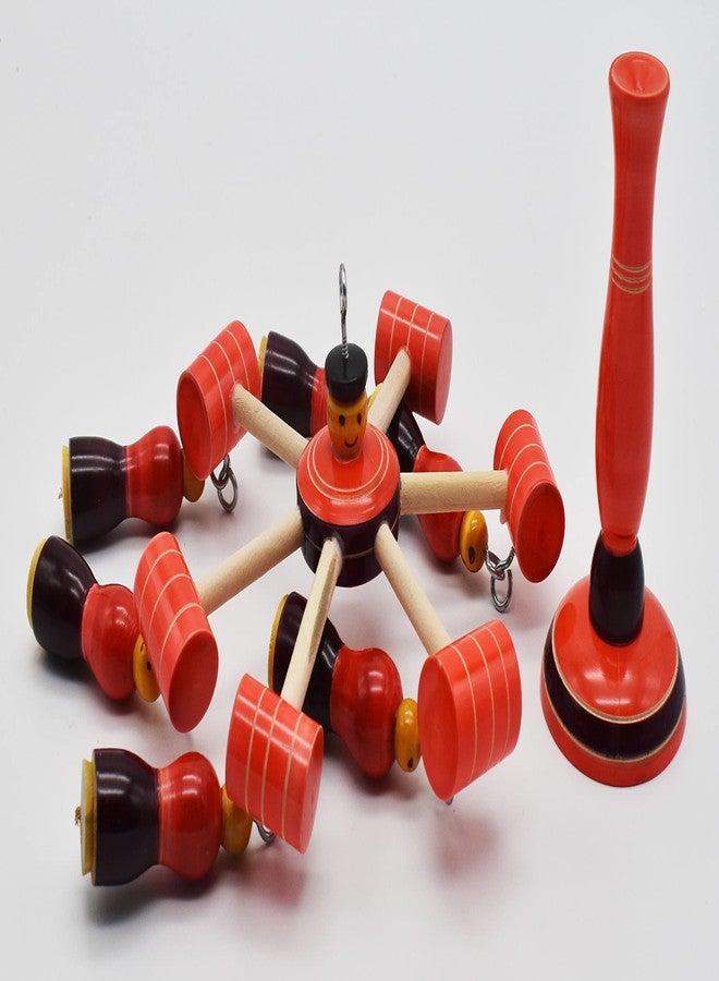 justhandmade Just Handmade Wooden Giant Wheel Toys for Kids (Red1) - Image 3